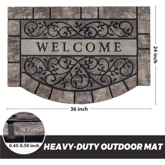Thick Welcome Mats Outdoor, 24 * 36" Large Front Door Mat Outdoor Entrance - Picture 3 of 7